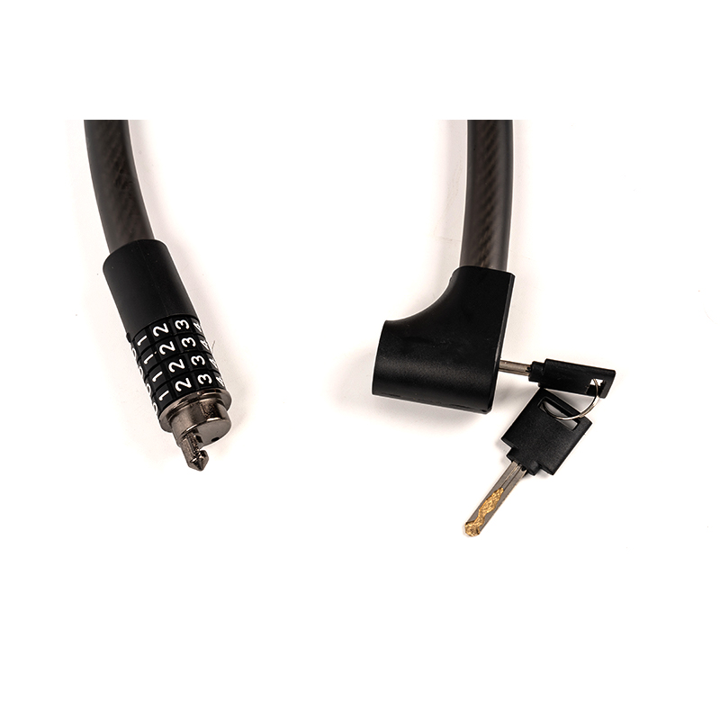 Kunci kabel baja berkode tarik dan geser anti-pencurian ganda